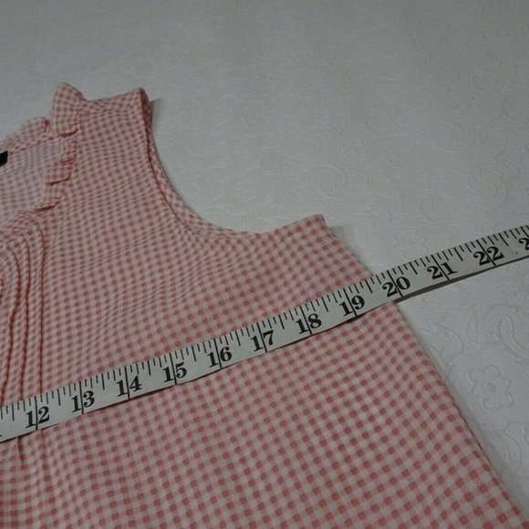 Sanctuary Size L Romy Pink & White Gingham Sleeveless Tiered Top Blouse - Picture 4 of 9